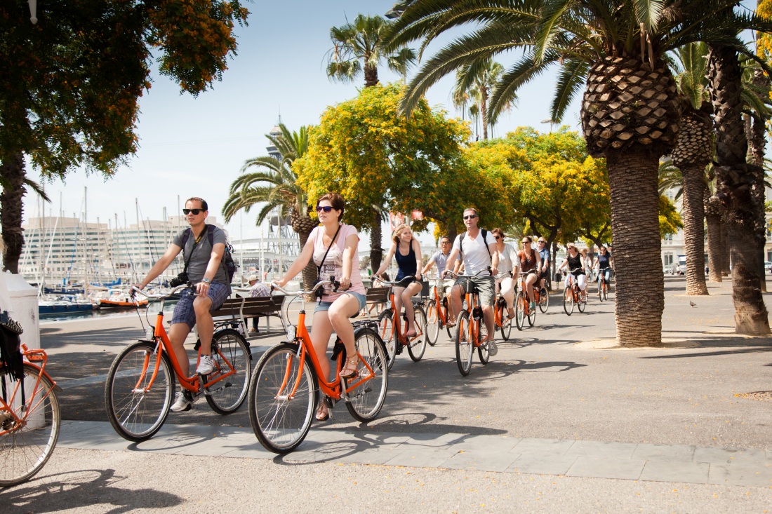 fietstocht door Barcelona
